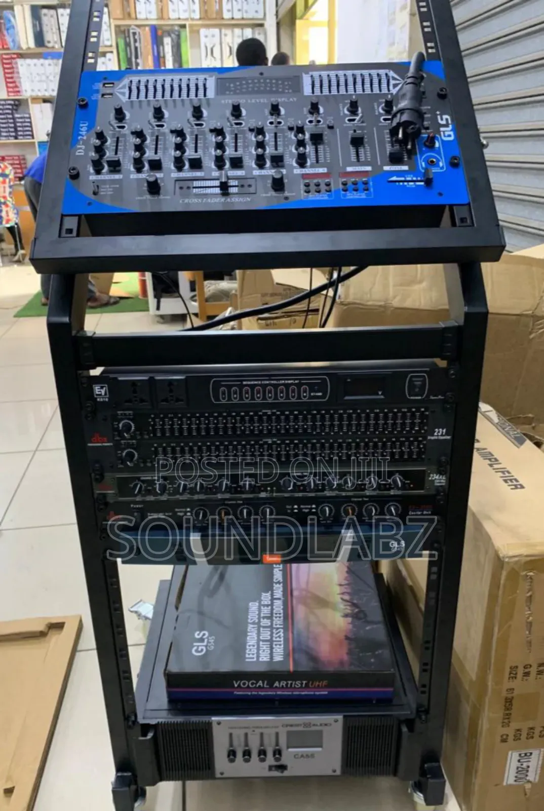 GLS Half Range and Double Bass Speakers With Rack Set