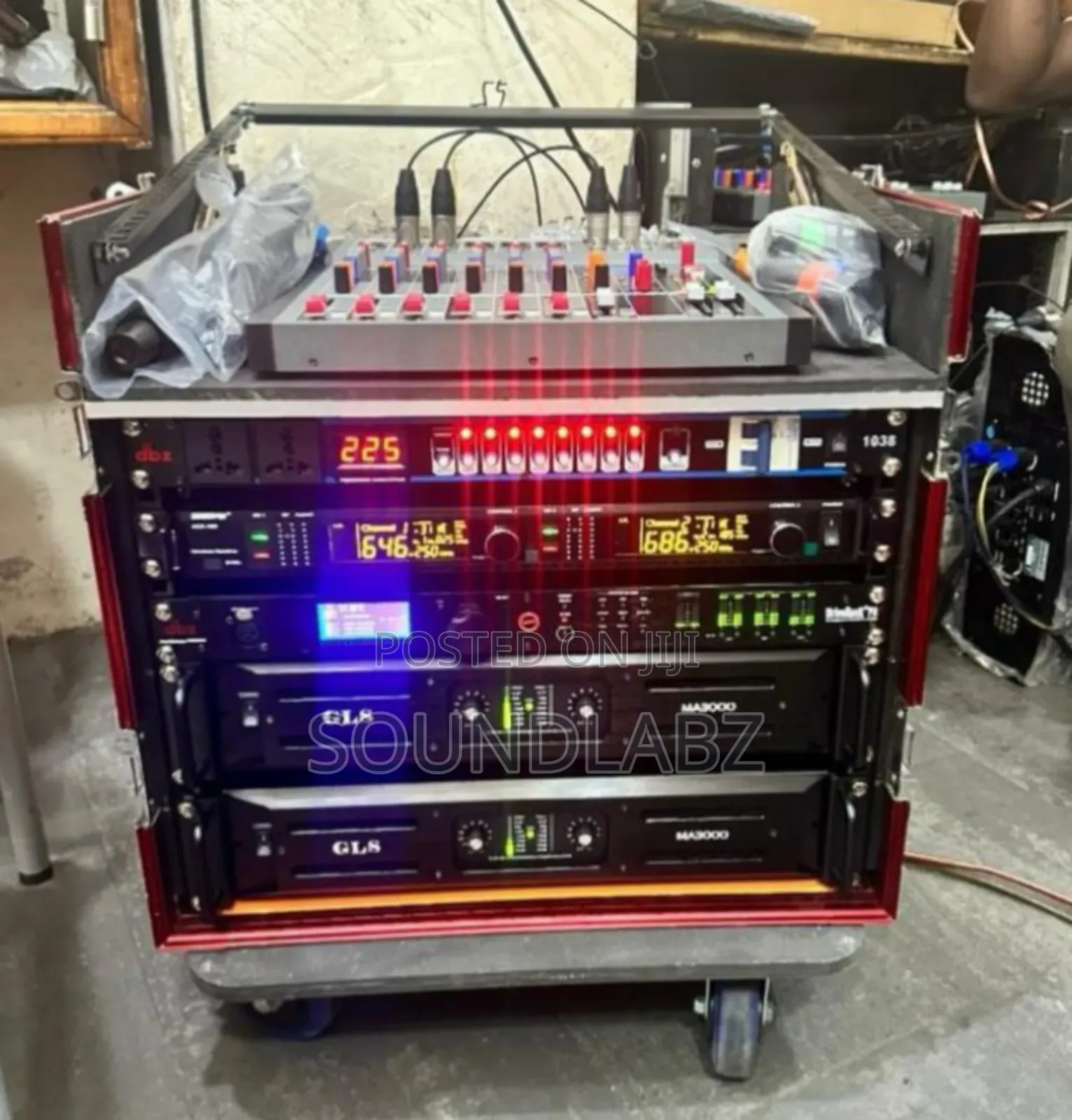 GLS 12inches Line Array Speakers With Double Sub and Rack