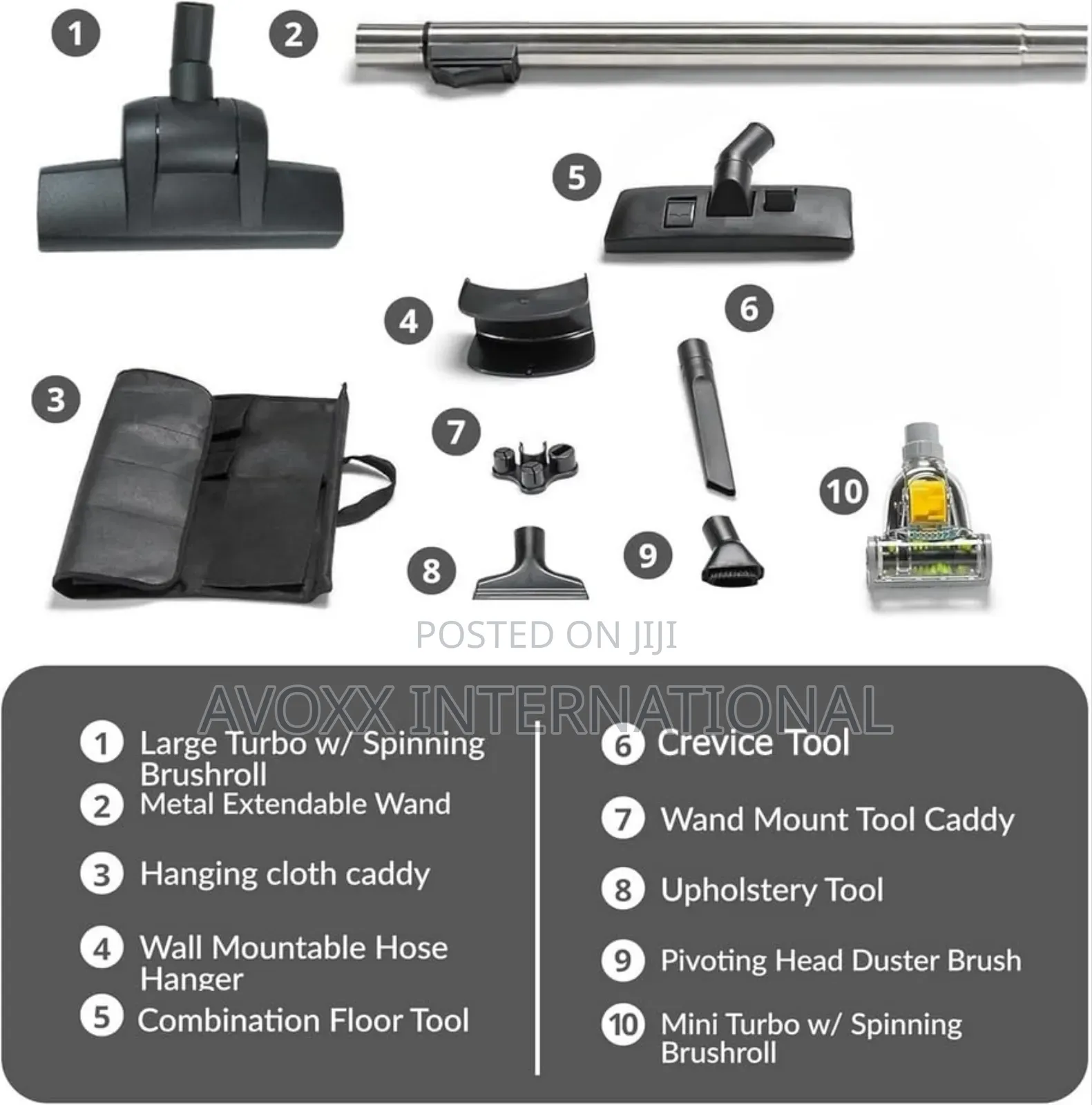 GV Universal Central Vacuum Hose Kit With Turbo Nozzles