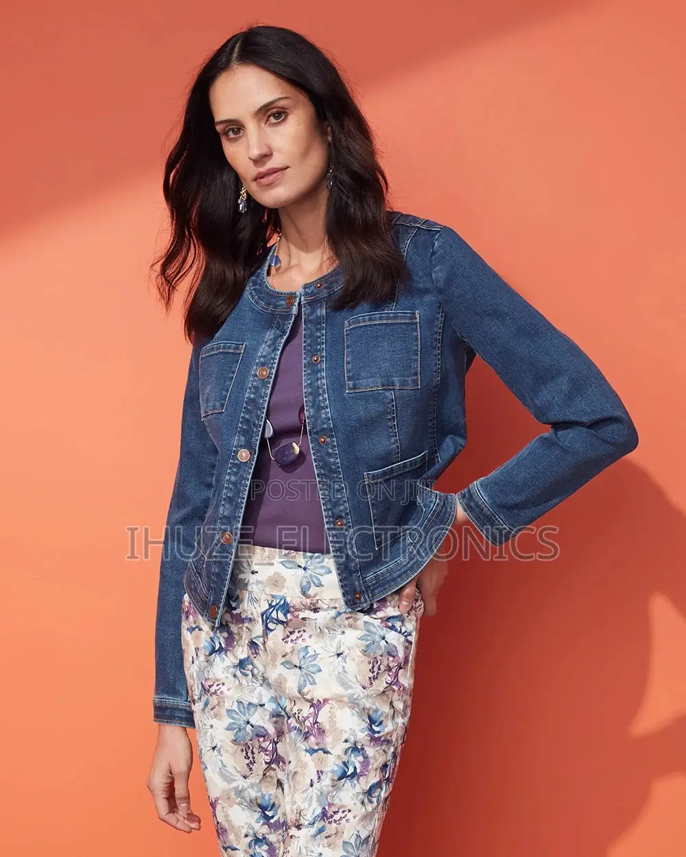 Perfect Stretch Pocket Denim Jacket (From USA)