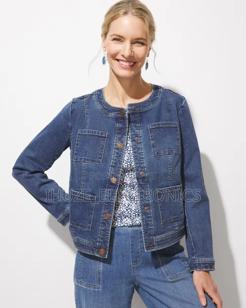 Perfect Stretch Pocket Denim Jacket (From USA)