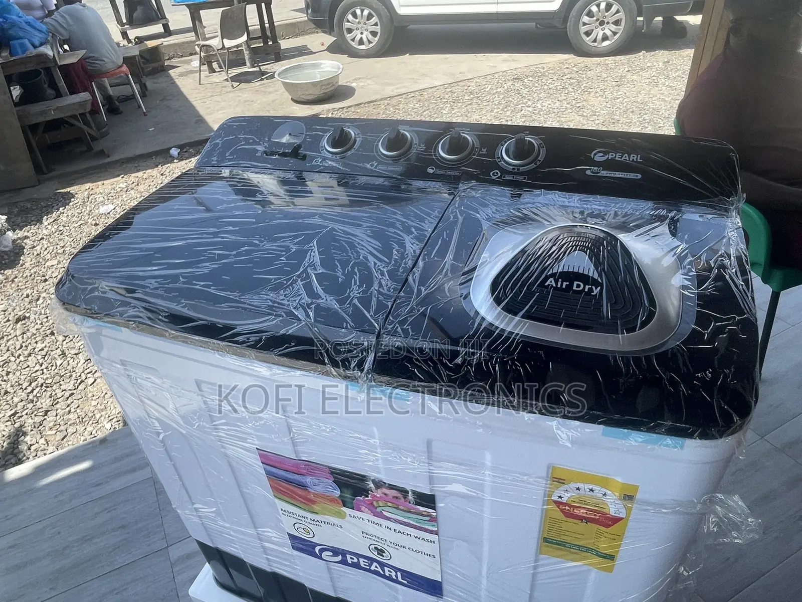 Black Transparent Lid Pearl 8KG Twin Tub Washing Machine