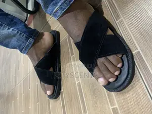 Suede Cross Slippers for Men