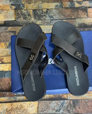 Cross Over Leather Sandals for Big Men