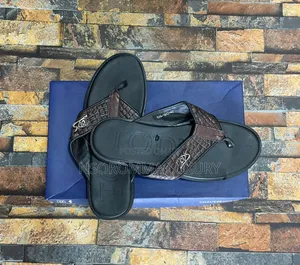 Cross Over Leather Sandals for Big Men