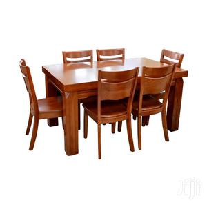 7pcs Wooden Dining Table + 6 Chairs Set