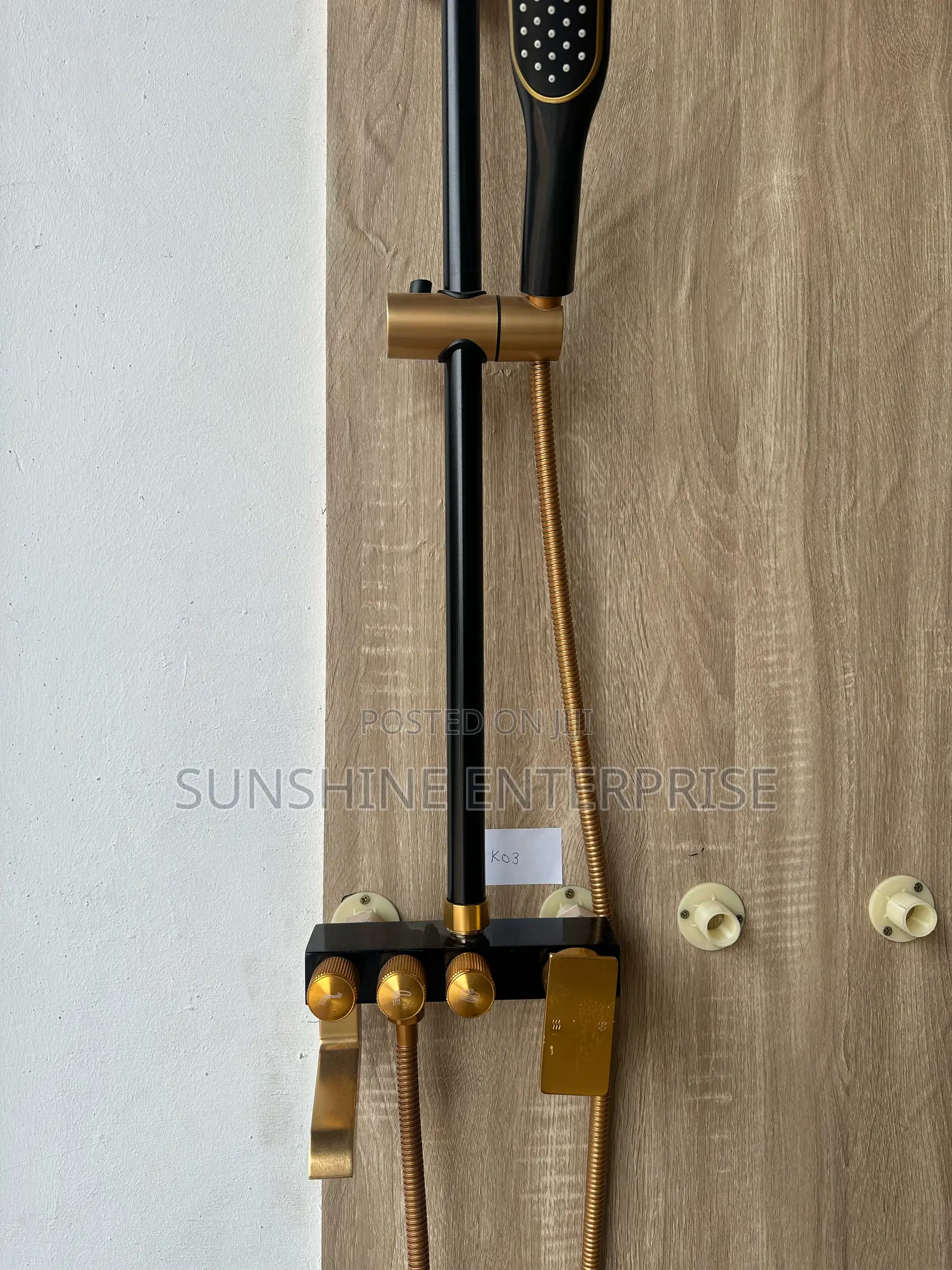 3in1 Bathroom Shower- Black And Gold