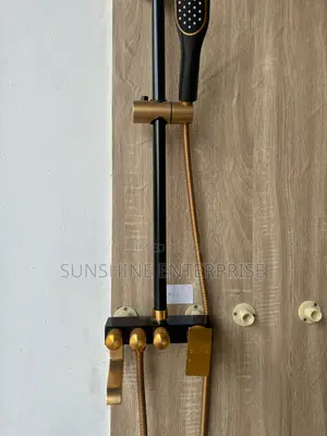3in1 Bathroom Shower- Black And Gold
