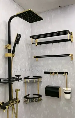 Gold Shower, Bathroom Accessories