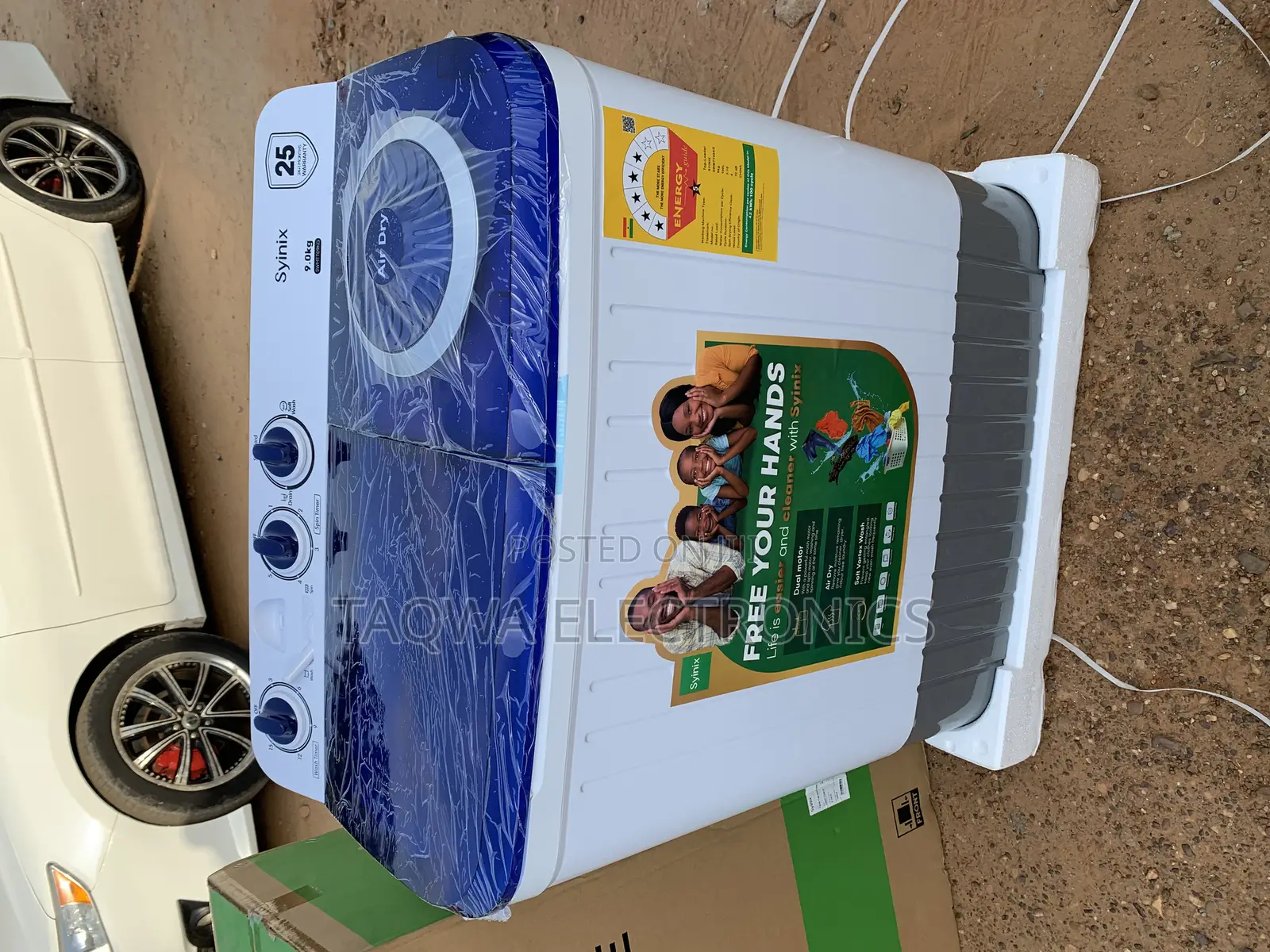 No Stress” Syinix 9kg Semi Automatic Washing Machine