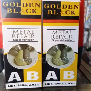 Golden Black Metal Repair Glue