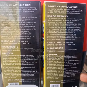Golden Black Metal Repair Glue