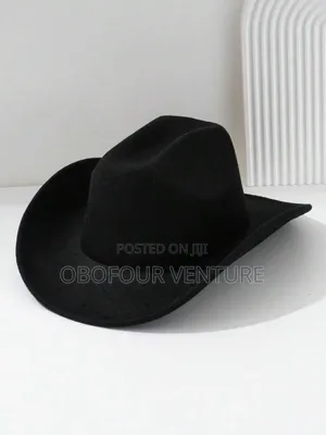 Angel! Black Cowboy Fedora Hat   in Stock