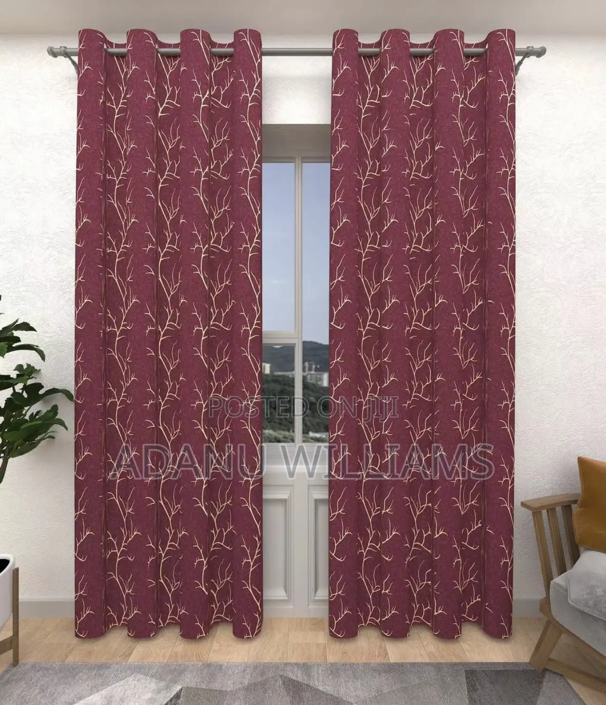 Luxurious Plain Pair Curtains( Available in Diff Colors)