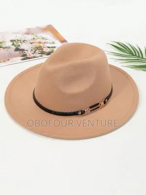 Angel Premium Fedora Hat  (Brown)