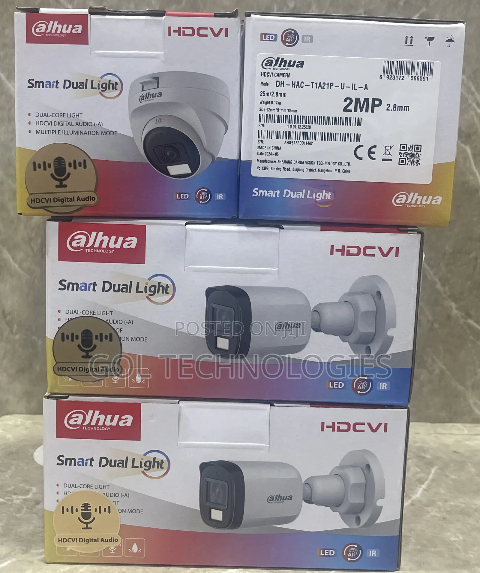 Dahua Full Color Camera With Audio 2mp Smart Dual Light 2.8m