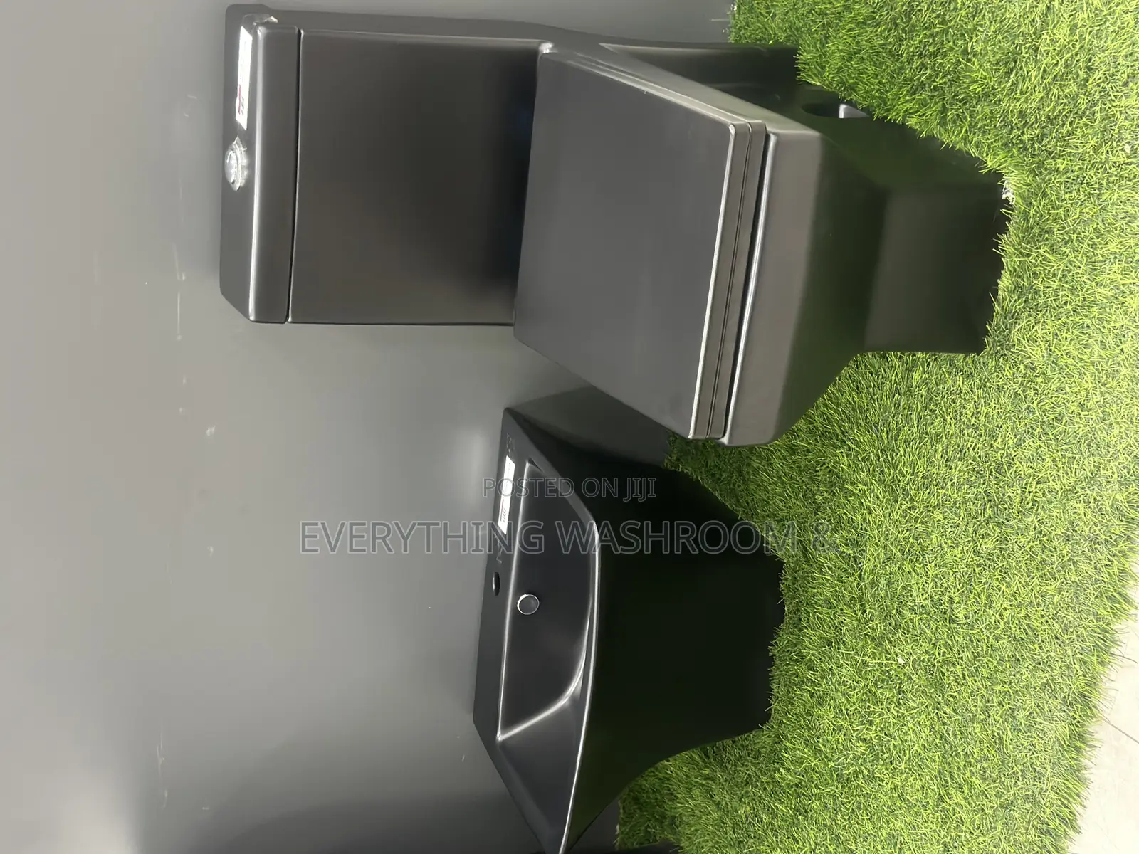 Black Water Closet and Hanging Basin_ Heavy Master Bed Wc