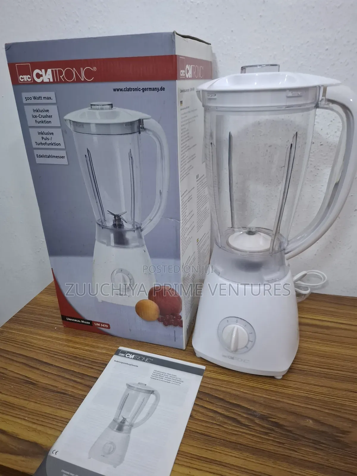 Clatronic Plastic Blender With Ice Crusher From Germany