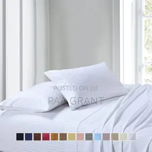 Complete Stripped Cotton Pack for Hotels(2 Sheets.4pillo Cas