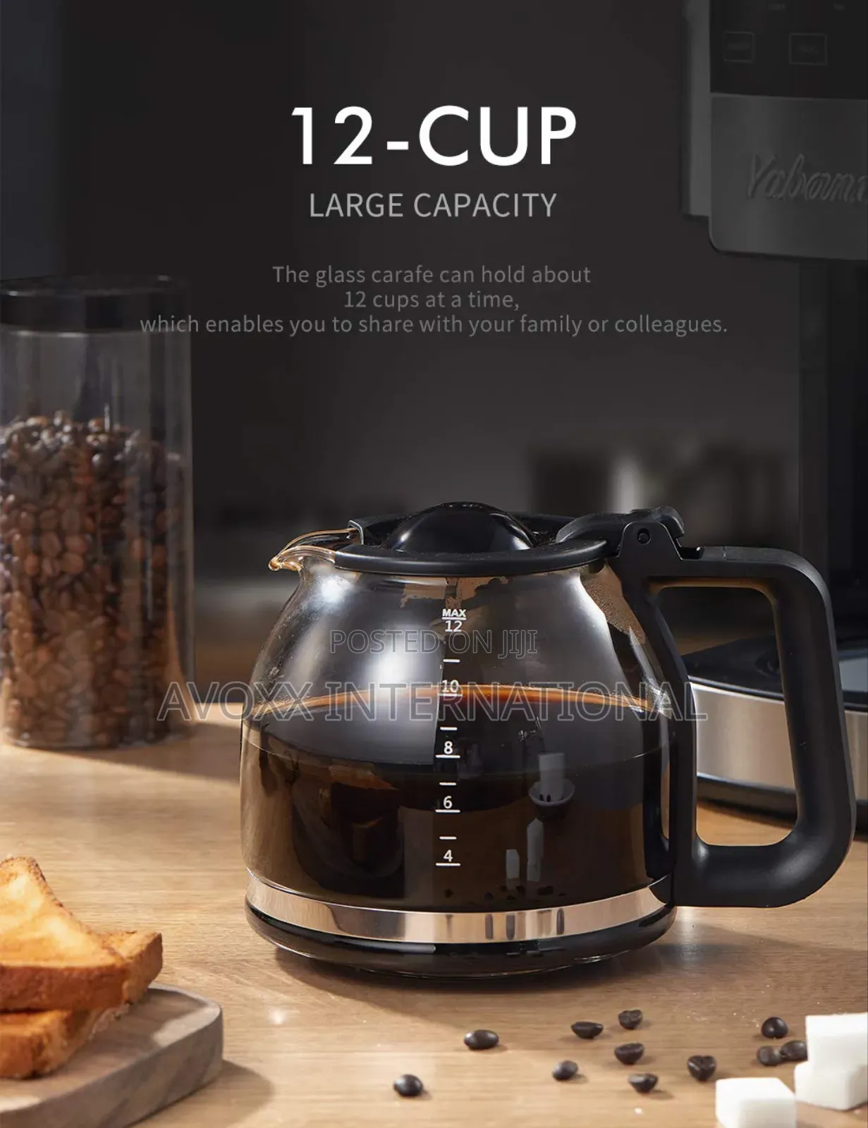 Yabano Programmable Coffee Maker, 12 Cups Coffee Maker