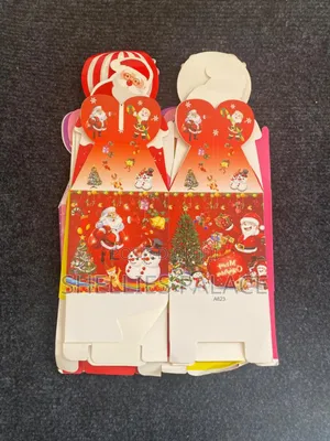 10pcs Cartoon Candy Apple Christmas Paper Boxes Xmas