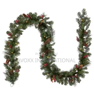 9 Ft. Pre-Lit Crestwood Spruce Garland With Clear Lights
