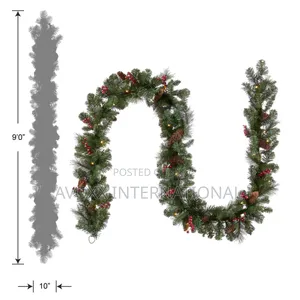 9 Ft. Pre-Lit Crestwood Spruce Garland With Clear Lights