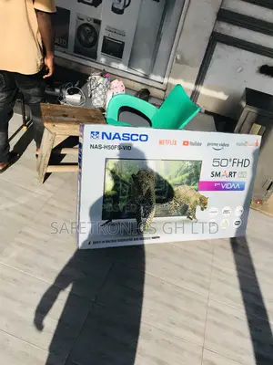 New Super Sleek 50 Inch Smart Nasco Led Black Tv