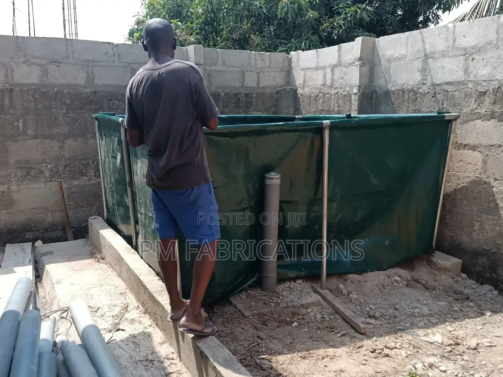 Tarpaulin Fish Pond / Fish Tank 8ft by 8ft