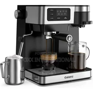 Galanz 2-in-1 Espresso Single Coffee Maker W/ Milk Frother