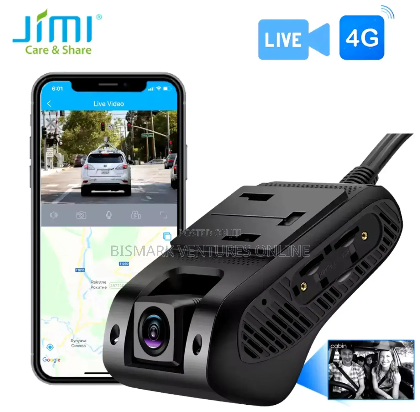 JIMI JC400P 4G Vehicle Camera Live Stream Video Tracking Cam