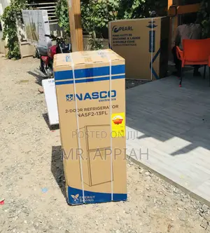 Get Authentic Nasco 110L 2 Door Electric Fridge(Silver).