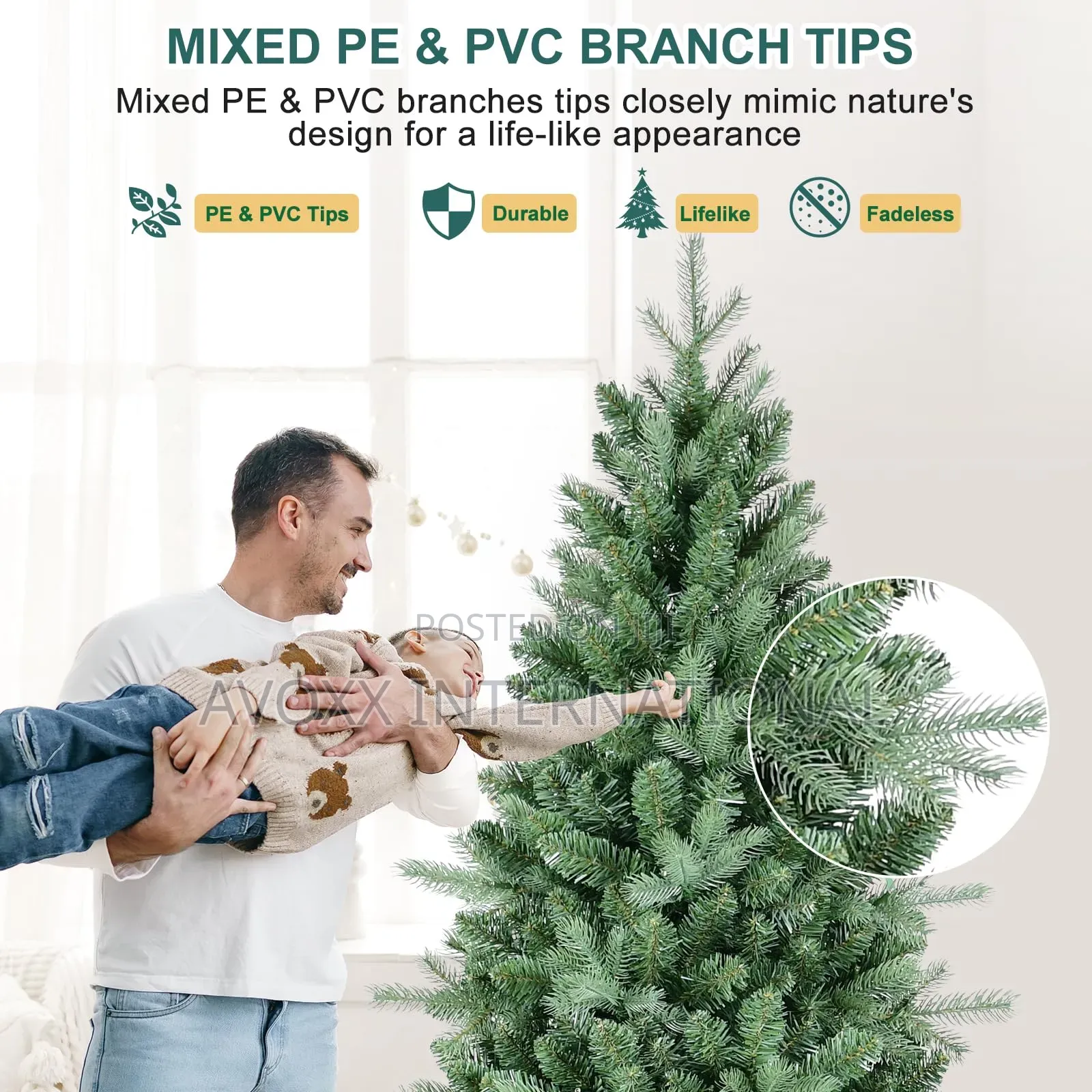 7.5 FT Artificial Skinny Christmas Tree