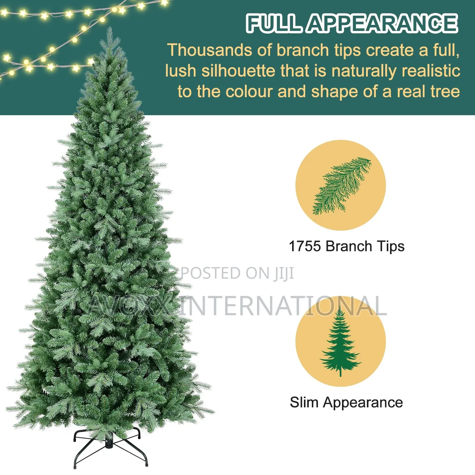 7.5 FT Artificial Skinny Christmas Tree