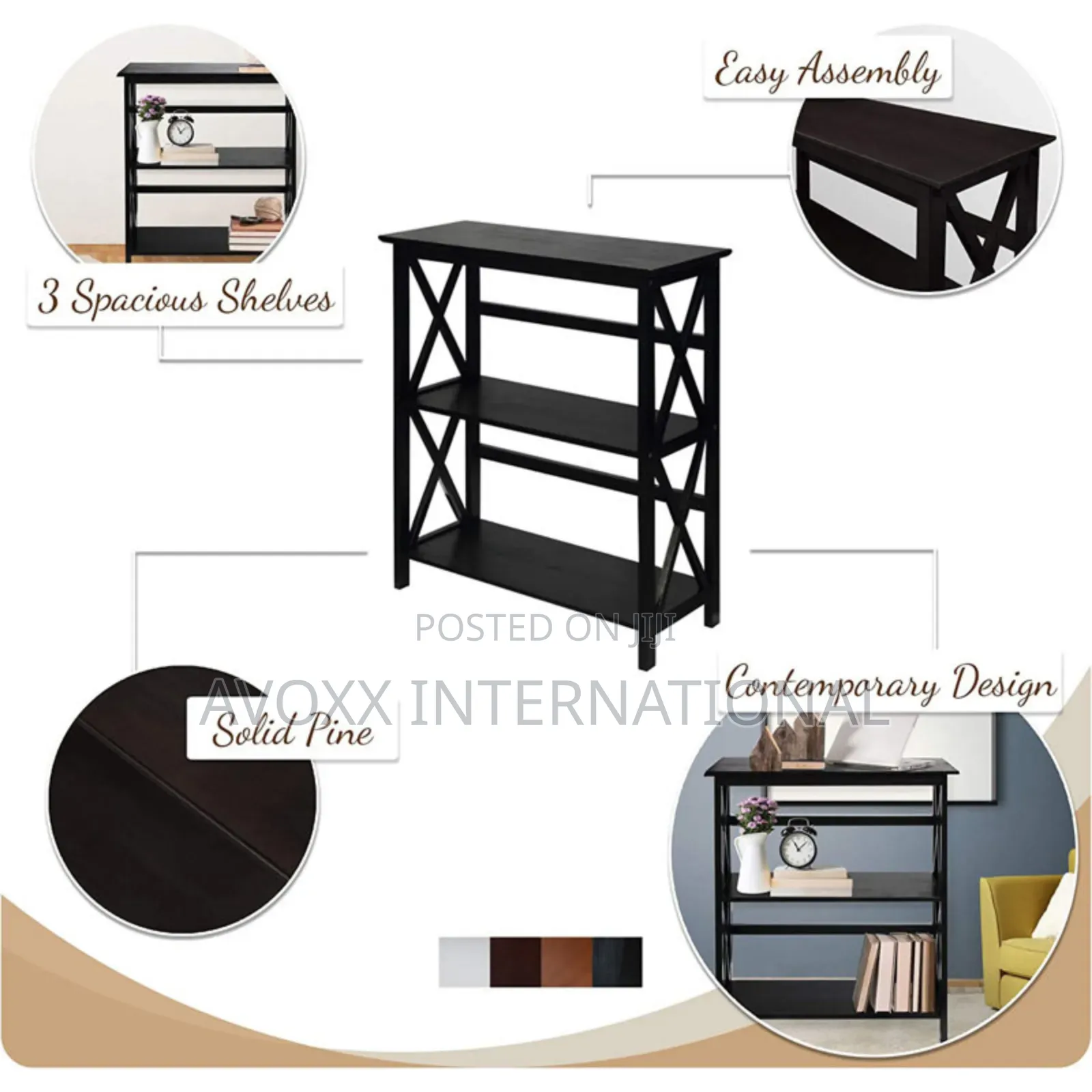 Montego Low Bookshelf - Espresso