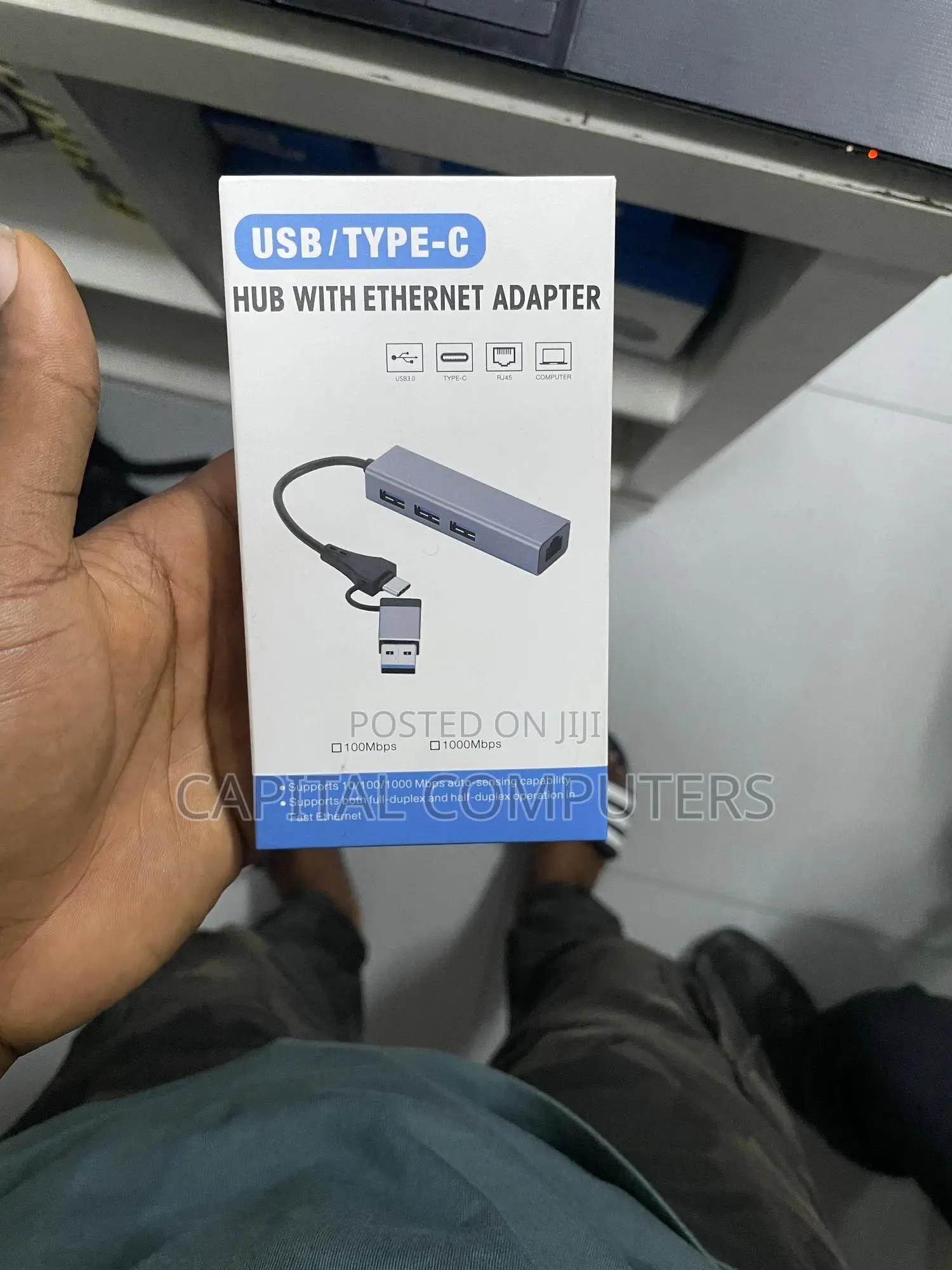 Usb/Type C Hub With Ethernet Adapter