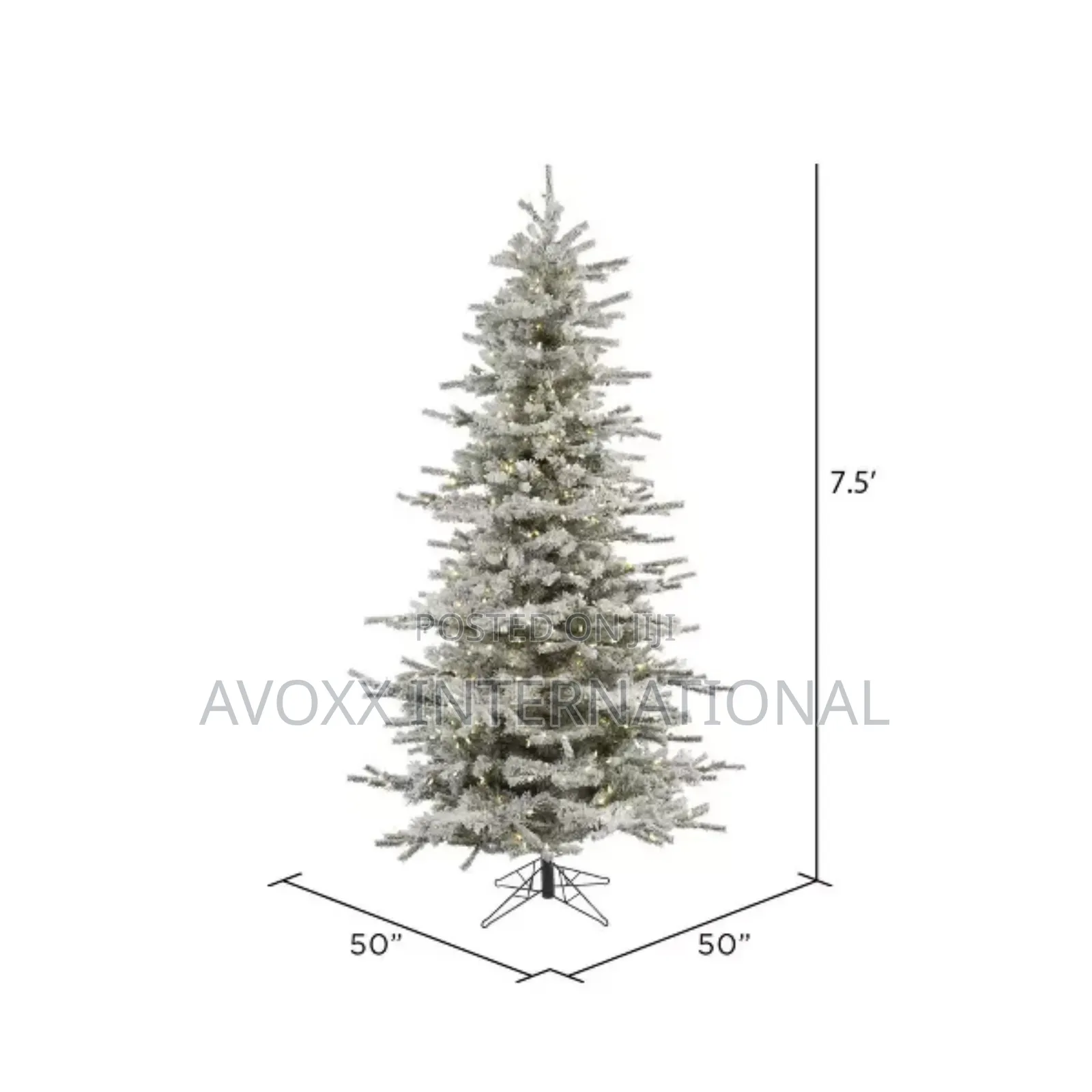 Vickerman 7.5'ft Flocked Sierra Fir Christmas Tree W/Lights
