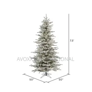 Vickerman 7.5'ft Flocked Sierra Fir Christmas Tree W/Lights