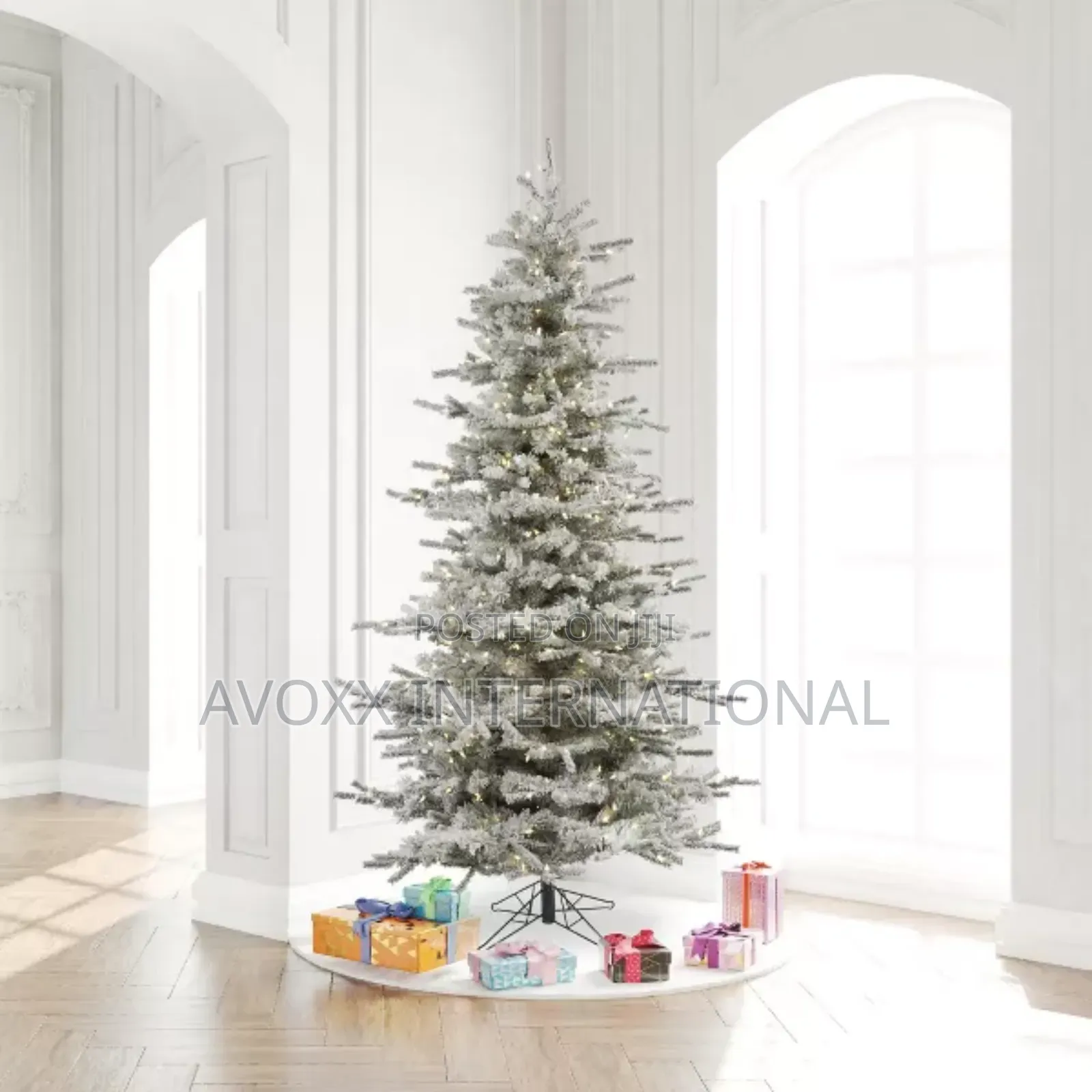 Vickerman 7.5'ft Flocked Sierra Fir Christmas Tree W/Lights