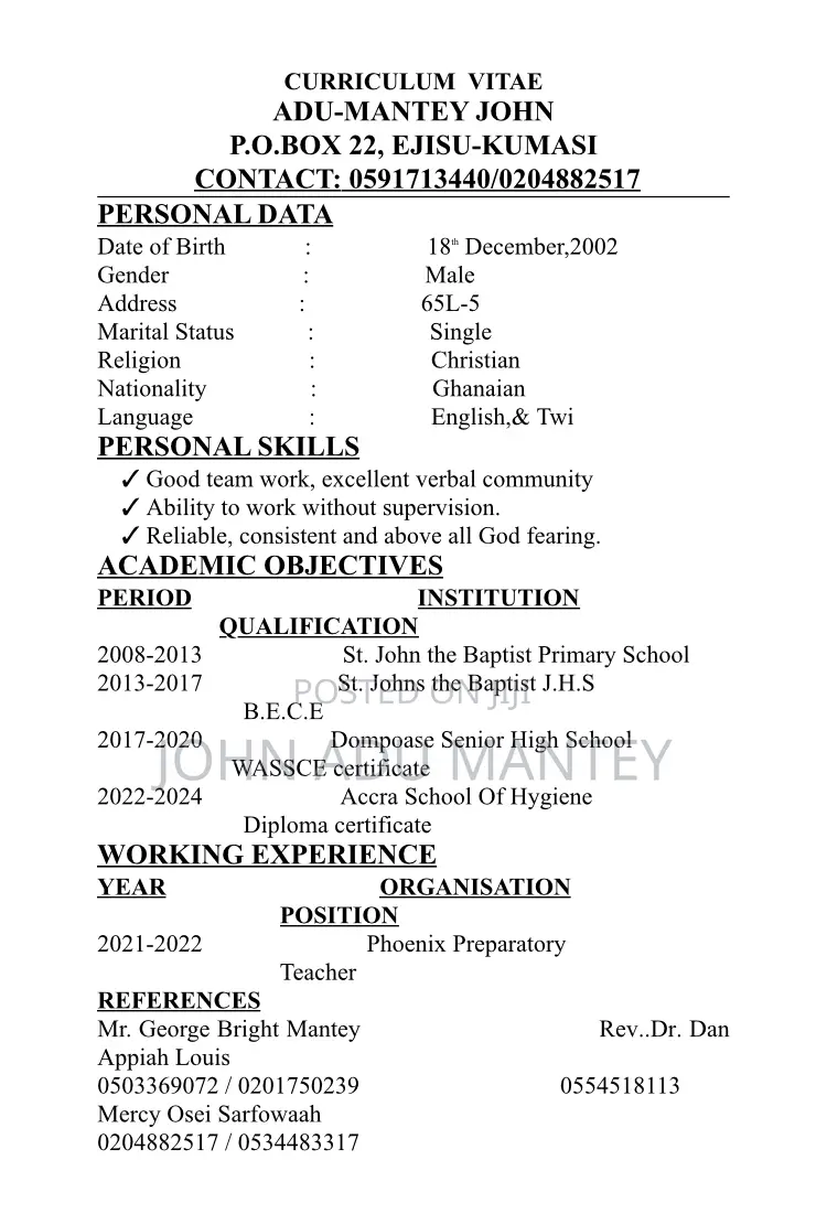 Health Beauty CV