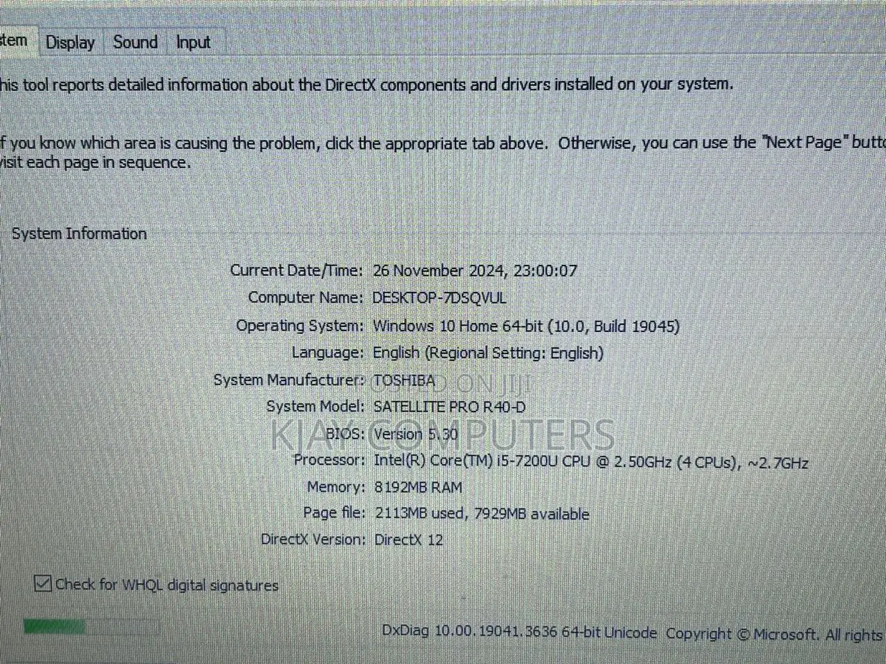 Laptop Toshiba Satellite Pro L500 8GB Intel Core I5 SSD 250GB