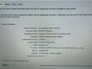 Laptop Toshiba Satellite Pro L500 8GB Intel Core I5 SSD 250GB