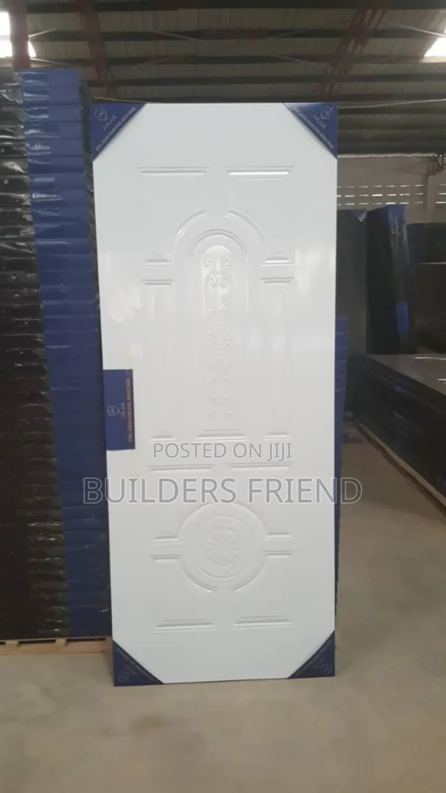 Panel Metal Plated Wooden Door+Frame+Handle+Keys