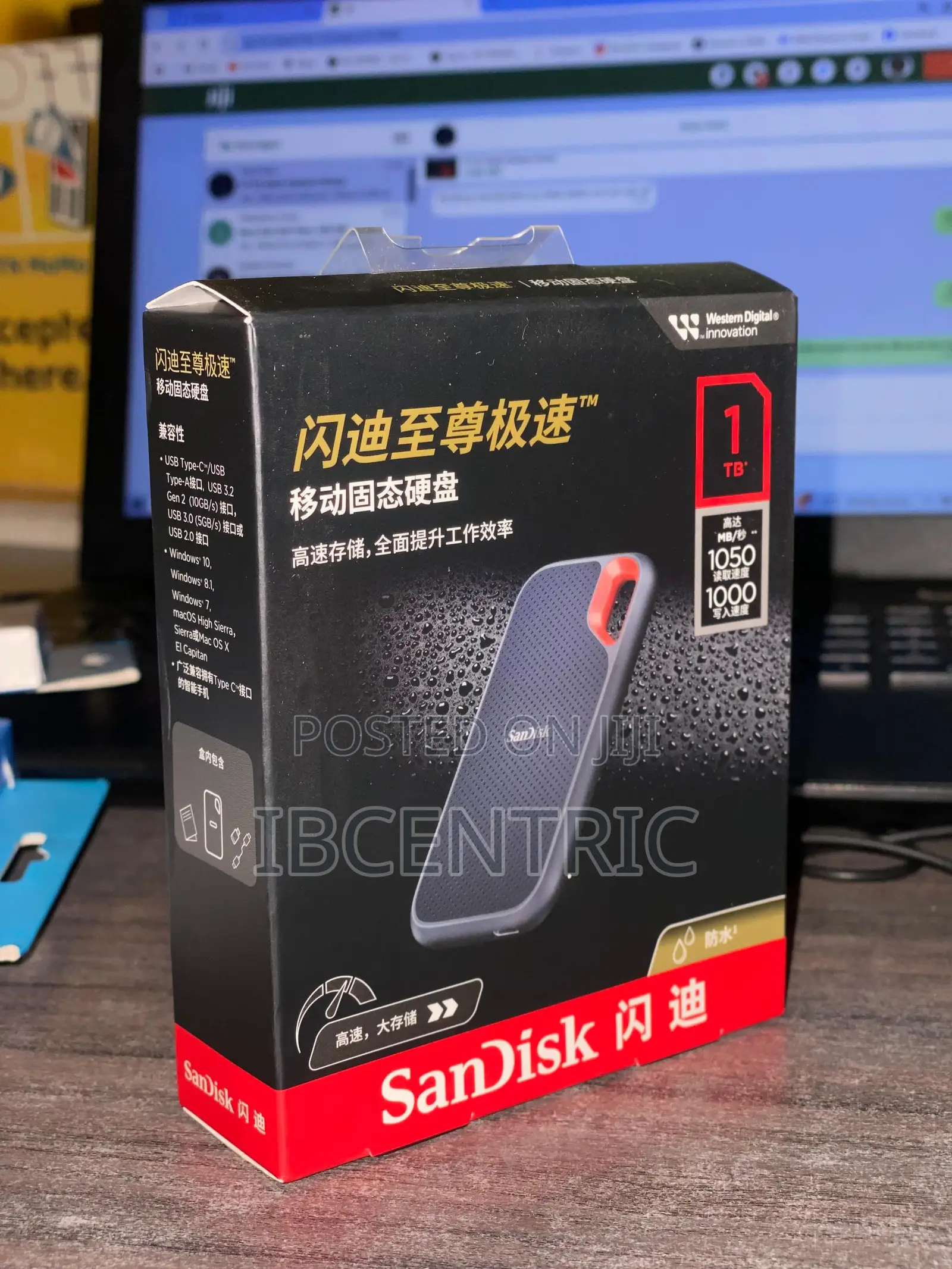 Sandisk Portable SSD 1tb, 1000mbps