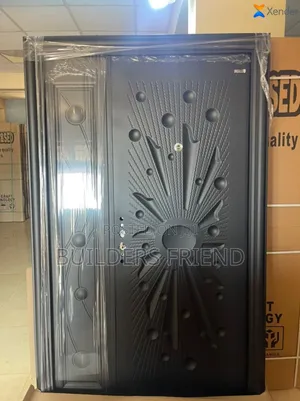 All Black Standard One Half Steel Security Door+7keys+Handle