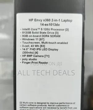New Laptop HP Envy 14 8GB Intel Core Ultra 5 SSD 512GB