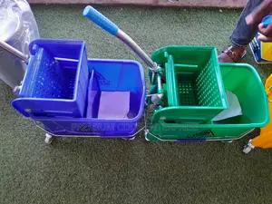 20 Liter Industrial Mop Buckets With Wringer, Blue or Green