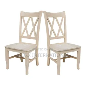 Lynn Solid Wood Double X-Back Stools (Set of 2