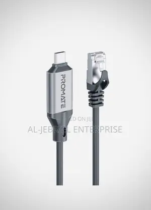 Promate USB-C to RJ45 Ethernet Cable Adapter,USB 3.2,5 Meter
