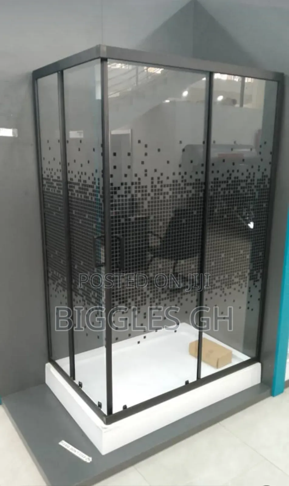 Shower Cubicle- Glass Cubicle Black - 120×80